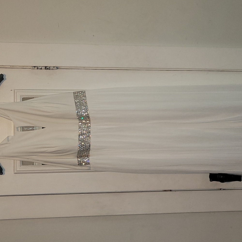 Ivory evening gown